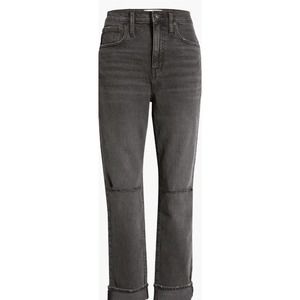 Madewell The High-Rise Slim Boyjean Ripped-Knee Edition Caton Wash Size 24